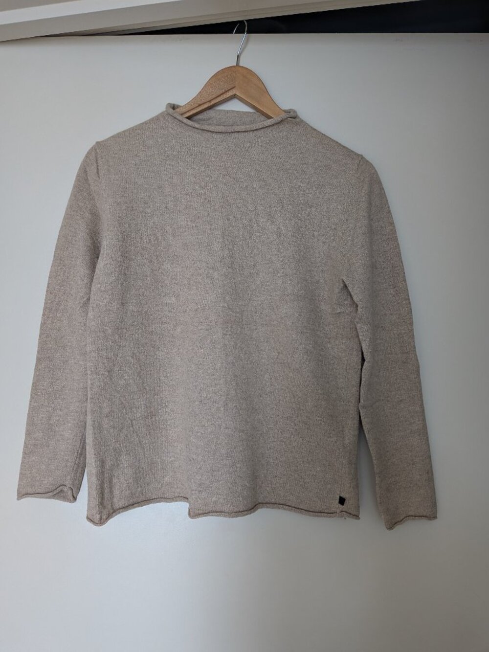 Alchemy Equipment Brushed Merino Funnel Neck Pullover Sweater Tan (Fits Like M)